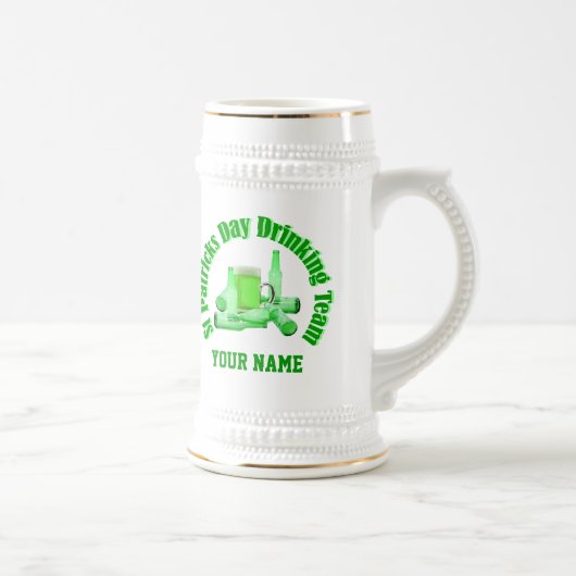 Personalisiertes St. Patrick-Trinkerteam Bierglas (Rechts)