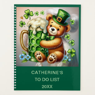 Personalisiertes ST. PATRICK'S DAY BEAR-BILD Planer