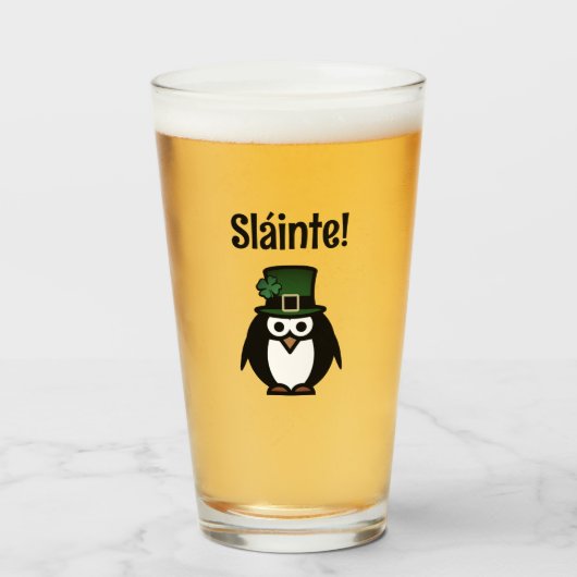 Personalisiertes St Patrick's Day Bierglas Glas (Vorne (Gefüllt))