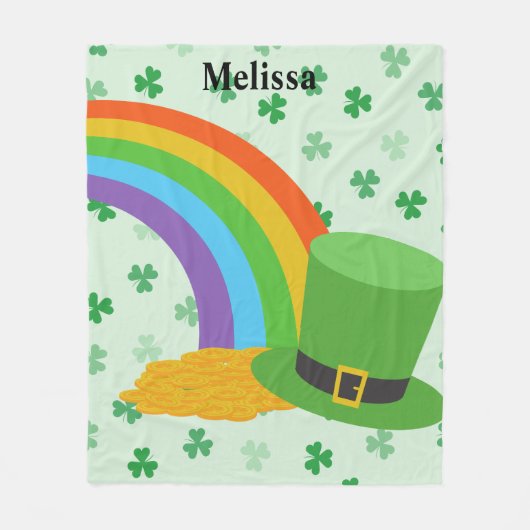 Personalisiertes St. Patrick's Day Blanket Fleecedecke (Vorderseite)