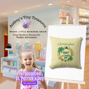 Personalisiertes St. Patrick's Day Kissen für Baby