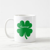 Personalisiertes St. Patrick's Day Kleeblatt Kaffeetasse (Links)