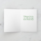 Personalisiertes St. Patrick's Day Kleeblatt mit P Karte (Innenseite)