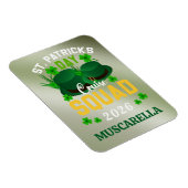 Personalisiertes St. Patrick's Day Kreuzfahrt-Squa Magnet (Rechte Seite)