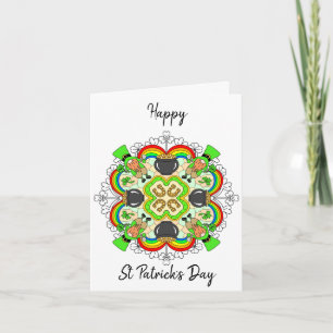 Personalisiertes St. Patrick's Day-Mandala   Feiertagskarte