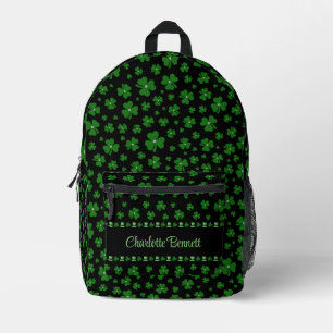 Personalisiertes St. Patrick's Day Shamrock auf Sc Bedruckter Rucksack