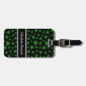 Personalisiertes St. Patrick's Day Shamrock mit Pe Gepäckanhänger (Vorderseite horizontal)