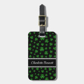 Personalisiertes St. Patrick's Day Shamrock mit Pe Gepäckanhänger (Vorderseite vertikal)