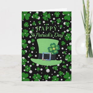 Personalisiertes St. Patrick's Day Shamrock mit Pe Karte
