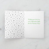 Personalisiertes St. Patrick's Day Shamrock mit Pe Karte (Innenseite)