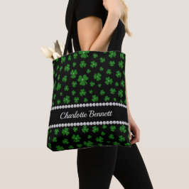 Personalisiertes St. Patrick's Day Shamrock mit Pe Tasche