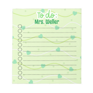 Personalisiertes St. Patrick's Day To Do List Notizblock
