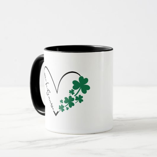 Personalisiertes St. Patty's Day-Geschenk Tasse (Vorderseite Links)