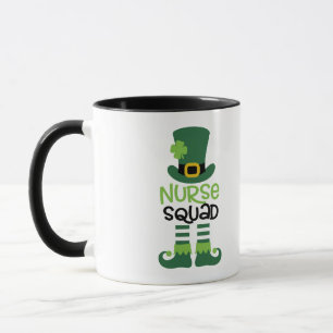 Personalisiertes St. Patty's Day Nurse Squad Gesch Tasse