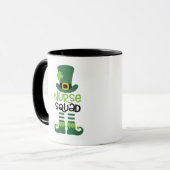 Personalisiertes St. Patty's Day Nurse Squad Gesch Tasse (Vorderseite Links)
