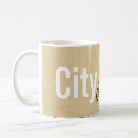 Personalisiertes Stadt-Fahrrad-Geschäft Kaffeetasse (Links)