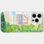Personalisiertes Stadtpark-Skyline-Monogramm Case-Mate iPhone Hülle (Rückseite (Horizontal))