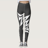 Personalisiertes Stammesstern-Design Charcolgrau Leggings (Vorderseite)
