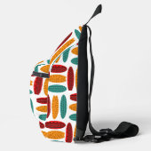 Personalisiertes Stammestafel-Surfbrett-Muster Crossbody Bag (Rechts)