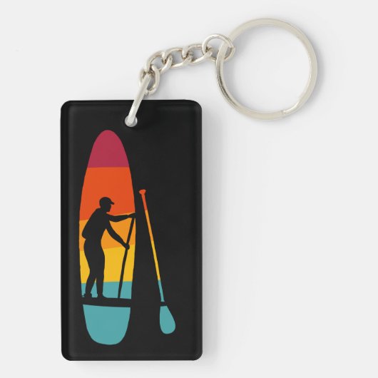 Personalisiertes Standup-Paddelbrett Schlüsselanhänger (Rückseite)