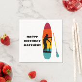 Personalisiertes Standup-Paddelbrett Serviette (Beispiel)