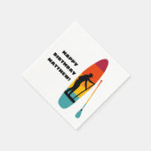 Personalisiertes Standup-Paddelbrett Serviette (Ecke)