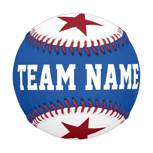 Personalisiertes Star-Player-Team: Rot-Blau Baseball (Rückseite)