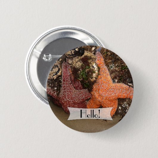 Personalisiertes Starfish/Sea-Star-Foto 3 Button (Vorne & Hinten)