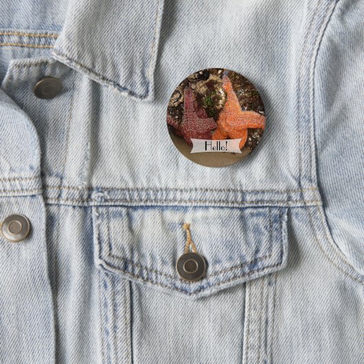 Personalisiertes Starfish/Sea-Star-Foto 3 Button (Beispiel)