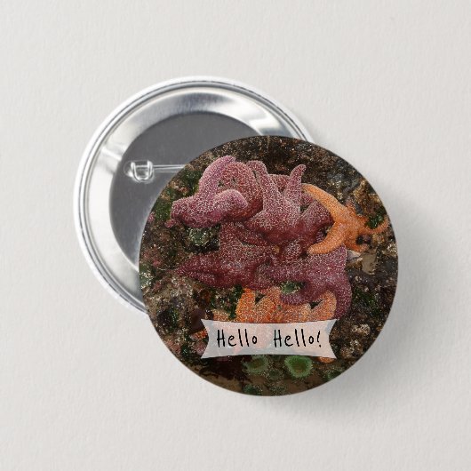 Personalisiertes Starfish/Sea-Star-Foto 5 Button (Vorne & Hinten)