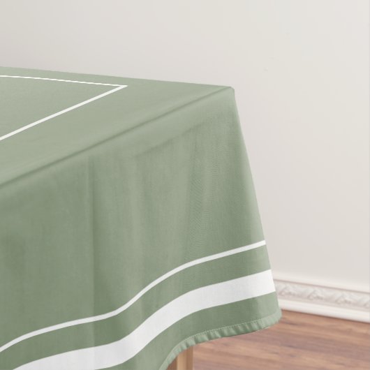 Personalisiertes, staubgrünes Grundtuch Tischdecke (Beispiel)