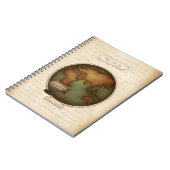 Personalisiertes Steampunk Map Journal Travel Log Notizblock (Linke Seite)
