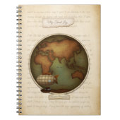 Personalisiertes Steampunk Map Journal Travel Log Notizblock (Vorderseite)