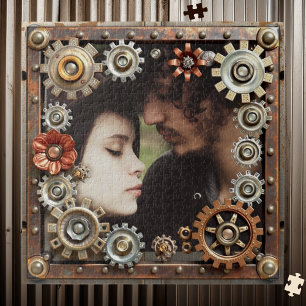 Personalisiertes Steampunk-Romantik-Foto Puzzle