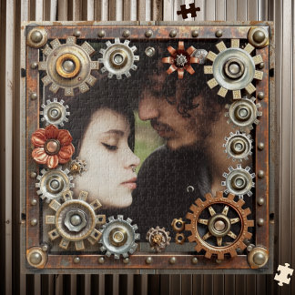 Personalisiertes Steampunk-Romantik-Foto Puzzle