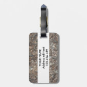Personalisiertes Steinmuster Gepäckanhänger (Rückseite vertikal)