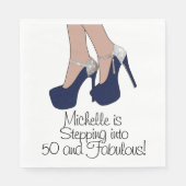 Personalisiertes "Stepping in 50 and Fabulous" Par Serviette (Vorderseite)