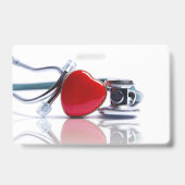 Personalisiertes Stethoskop und Herz Ausweis (Rückseite)