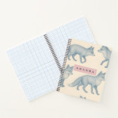 Personalisiertes stilvolles Fuchs-Muster Notizblock (Innenseite)