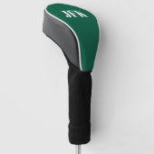 Personalisiertes stilvolles Monogramm grün Golf Headcover (angewinkelt)