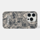 Personalisiertes stilvolles schwarzes Pariser Toil iPhone Hülle (Rückseite (Horizontal))
