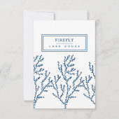 Personalisiertes, stilvolles Seetang-Muster Aquama Dankeskarte (Vorderseite)