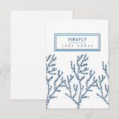 Personalisiertes, stilvolles Seetang-Muster Aquama Dankeskarte (Vorne/Hinten)