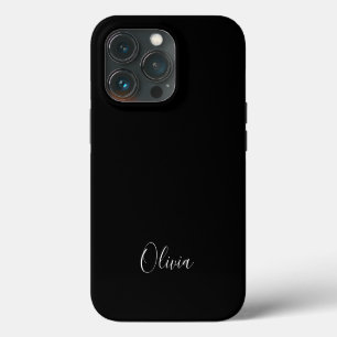 Personalisiertes stilvolles Skript Namensmonogramm iPhone 13 Pro Hülle