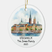 Personalisiertes Stockholm-Ornament, Schweden Keramik Ornament (Links)