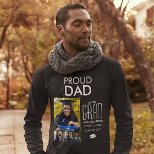 Personalisiertes Stolz Papa von Fotocollage T-Shirt