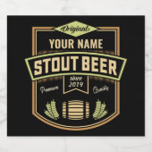 Personalisiertes Stout Dark Ber Breing Label Bar Bierflaschenetikett (Einzelnes Label)