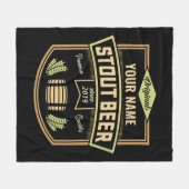 Personalisiertes Stout Dark Ber Breing Label Bar Fleecedecke (Vorderseite (Horizontal))