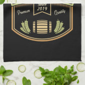 Personalisiertes Stout Dark Ber Breing Label Bar Geschirrtuch (Gefaltet)