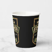 Personalisiertes Stout Dark Ber Breing Label Bar Pappbecher (Links)